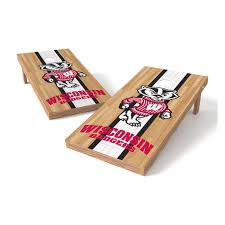 Cheer on the badgers with the official mascot of the university of wisconsin, bucky badger! Ttxl Shield Hardwood College Wisconsin Badgers Bean Bag Toss Game Walmart Com Walmart Com