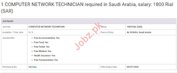 On the other end, a senior level it technician (8+ years of experience) earns an average salary of 128,443 ر.س.‏. Computer Network Technician Jobs In Al Riyadh Saudi Arabia 2021 Job Advertisement Pakistan