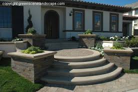 The Green Scene S Award Winning Hardscape Design And Construction Front Porch Steps Concrete Front Steps Front Door Steps
