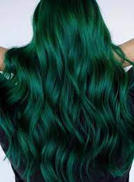 Stunning Green Hair Colors For Long Hairstyles In 2018 Dark Green Hair Green Hair Colors Emerald Green Hair