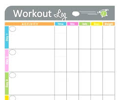 Weight Progress Chart Free Chart For Exercise Free Printable