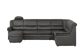 Meinsofa Wohnlandschaft Grau Braun Mikrofaser Tilda Grau Polstermöbel Sofas Schlafsofas Höffner