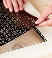 Kitchen Cabinet Makeover Metal Inserts Kitchen Cabinets Makeover Cabinet Makeover Glass Cabinet Doors