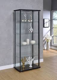 Coaster Company Curio Cabinet Black And Glass Walmart Com Glass Curio Cabinets Curio Cabinet Decor Black Curio Cabinets