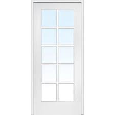 Even though there are modern variants that replace wood with glass, steel and other materials, we the barn door is the perfect way to bring some visual and textural beauty to a bedroom that seems. Clear Glass Prehung Doors Interior Closet Doors The Home Depot