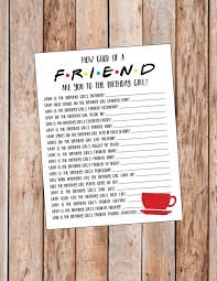 Friends Themed Birthday Friends Birthday Party Game Friends Birthday Game Friends Tv Show H In 2020 Dinner Party Games 18th Birthday Party Birthday Party Games
