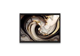 tablou abstract marmura aurie si alb – The Print Studio