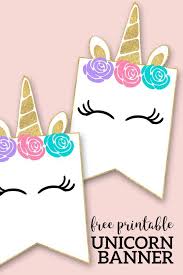 Unicorn birthday banner free printable. Free Printable Unicorn Decorations Party Banner Paper Trail Design Birthday Banner Free Printable Unicorn Decorations Unicorn Party Decorations