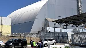 The control rod drives are under the colored caps. Ukraine Chernobyl S Radioactive Dust Shelter Unveiled Abc News