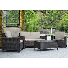 They showcase your plants, decorative accessories, favorite books, and magazines; Patio Furniture Set 4pcs Outdoor Pe Rattan Wicker Sofa Garden Conversation Set Cushioned With Coffee Table Bistro Sets For Yard Pool Or Backyard Buy Online In United Arab Emirates At Desertcart Ae Productid