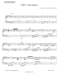 Moonlight Exo Stave Preview 1 Free Piano Sheet Music Piano Chords Piano Sheet Music Free Piano Music Easy Piano Music