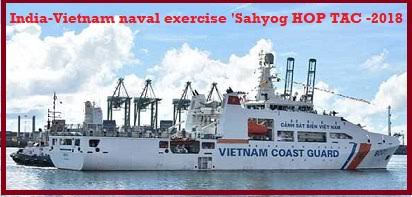First India-Vietnam naval exercise 'Sahyog HOP TAC 2018' conducted in Bay  of Bengal