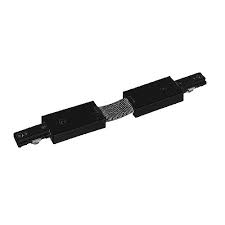 2 Circuit Track Lighting Architectural Black Flexible Connector H Style Power Feed