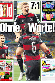 A alemanha é uma equipe bastante difícil de vencer, com muito poucas fraquezas. Jornal Da Alemanha Estampa Na Capa Sem Palavras Alemanha Palavras Futebol