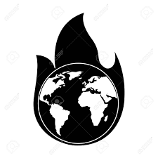 Download black earth images and photos. Earth On Fire Planet Is Burning Disaster Warning Vector Illustration Royalty Free Cliparts Vectors And Stock Illustration Image 96155248