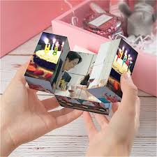Buy an album, have your photos printed and just place them in the album. Creative Photo Flip Custom Album Book Diy Handmade Birthday Anniversary Gift Scrapbook Explosion Box Photo Album Scrapbook Photo Albums Aliexpress