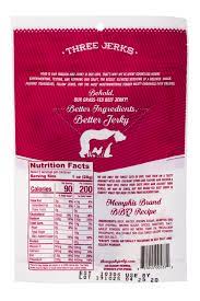 Nutrition information for beef filet mignon. Three Jerks Jerky Nosh Com