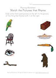 Rhyming Worksheet Set 1 Worksheet Four Of Four Phonics For Kids Rhyming Worksheets Rhyming Words