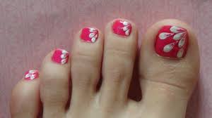New pedicure nails tutorial✔the best nail art designs (beaut. White Flower Petals Easy Design For Toe Nails Nails With A Hair Youtube
