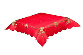 Shop for christmas tablecloths online at target. White Christmas Tablecloth With Tree And Gift Embroidery Detail
