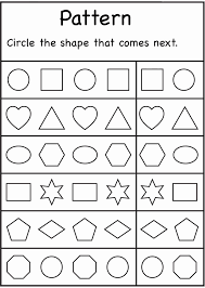 • reading and writing numerals to 30 and beyond • ordering numbers to 10 • comparing sets to 10 • number patterns (counting by 2's, 5's, and 10's) Free Pattern Worksheets For Kindergarten Pdf Preschool Worksheet Gallery