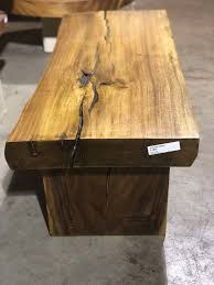See more ideas about wood table, wood furniture, table. Live Edge Bench Or Coffee Table With Modern Metal Base Natural Woode Arka Living