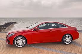 Mercedes E Class Coupe Red Side View