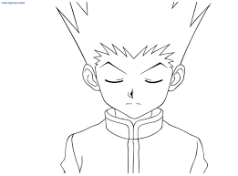 Click the hunter coloring pages to view printable version or color it online compatible with ipad and android tablets. Gon Hunter X Hunter Drawing
