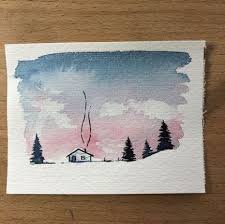 58 Ideas Painting Landscape Winter Water Colors Art Art Painting Watercolor Art