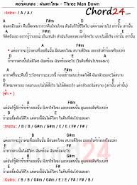 คอร ดเพลง ฝนตกไหม three man down คอร ดง าย เน อเพลง chord24 com เน อเพลง คอร ดก ต าร การศ กษาด านดนตร