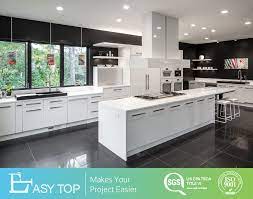 We provide customized design, fast delivery and local after sales service. China Modern Australia High Glossy White Lacquer Modular Kitchen Cabinets Joinery With White Quartz Countertop China Counter Top Bench Top
