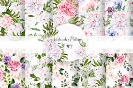 White, pink, light blue, green, tan farida zaman is a toronto decoupage furniture decoupage art painted furniture watercolor pattern floral watercolor flower market painting patterns white flowers more fun. 10 Hand Drawn Watercolor Patterns In Patterns On Yellow Images Creative Store