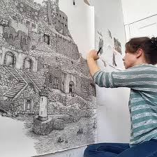 Olivia Kemp Solo Exhibition At Art For Guernsey Hand Art Drawing Kemp Exhibition