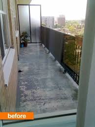 Before After This Blah Balcony Goes Bold Balcony Flooring Balcony Design Apartment Porch
