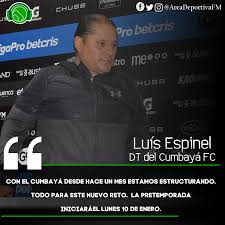 🚨Luis Espinel, DT del @cumbayafc_oficial en #LaTrinca por @AreaDeportivaFM  : 🗣"Se ha decidido que del año anterior se queden 11 jugadores que han  peleado el ascenso. Además, se incorporan jóvenes y experimentados