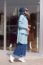 Bol Paca Kot Pantolon Tesettur Kombinleri Moda Mutevazi Moda Islami Moda