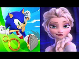 Sonic Dash vs Frozen Elsa