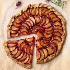 Rustic Plum Lavender Galette A Beautiful Vegan Dessert With A Sweet Olive Oil Pastry Recipe Food Tart Recipes Sweet Recipes