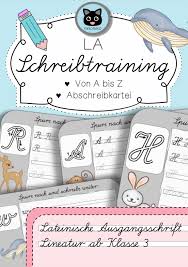 Helfen sie ihrem kind dabei! Abschreibkartei La Latein Ausgangsschrift 3 Klasse Unterrichtsmaterial Im Fach Deutsch Lateinische Ausgangsschrift Unterrichtsmaterial Erste Klasse