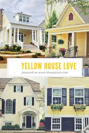 Yellow House Love Yellow House Exterior House Exterior Blue Exterior House Colors