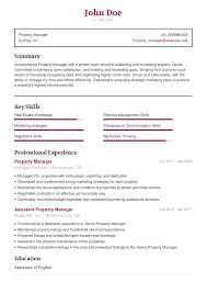 These employees come from various educational backgrounds. Property Manager Resume Example With Content Sample Craftmycv