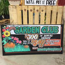 Home Depot Garden Club Chalkboard Sign Chalkboardsign Chalkboardart Signartist Homedepotsignmaker Chalkboardma Unique Items Products Letter Art Lettering