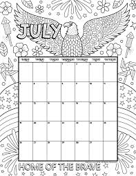 Printable Coloring Calendar For 2021 And 2020 Woo Jr Kids Activities Coloring Calendar Kids Calendar Printable Coloring