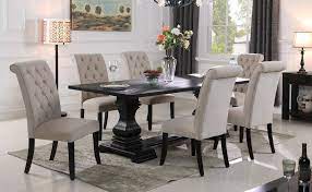 Vintage 1960s set of six campaign style dining room arm chairs with fabric seats. Dining Room Table With Fabric Chairs Off 56