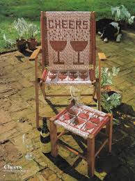 Cheers Macrame Chairs 1970s Macrame Patio Lawn Chair Ottoman Folding Deck Furniture Home Pattern Book Booklet 70s Vintage Pdf Macrame Chairs Patio Lawn Chairs Lawn Chairs