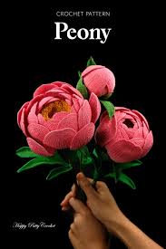 Crochet Pattern For Peony Flower Crochet Flower Pattern For A Peony Flower In 2020 Crochet Flower Patterns Crochet Rose Pattern Crochet Flowers
