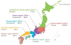 The population of 127 million is the world's tenth largest. Regions Of Japan Compared To Countries Of Similar Gdp Vivid Maps