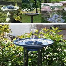 Owl Bird Bath With Solar Light Mini Solar Schwimmender Springbrunnen Fur Garten Pool Teich Dekoration Solar Fountain Solar Powered Fountain Solar Water Fountain