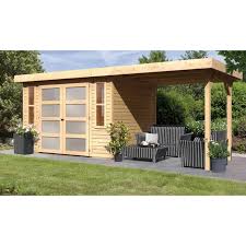 Cet abri de 15 m² (3x5 m) est produit de manière à vous permettre un montage facile! Abri De Jardin Muhlendorf 19mm 217x302cm Auvent 220 Cm