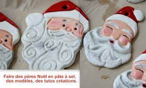 Voici nos suspensions pour le sapin fabriquées avec une main en pâte à sel décorée avec de la peinture, des pompons et des yeux mobiles. Faire Un Pere Noel En Pate A Sel